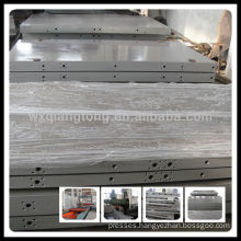 Oil heating platen for hydraulic hot press